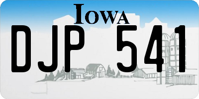 IA license plate DJP541
