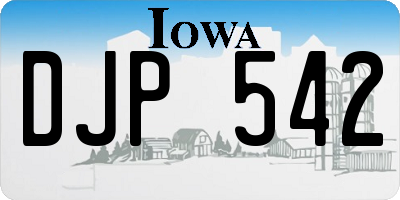 IA license plate DJP542