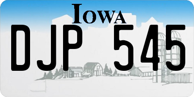 IA license plate DJP545