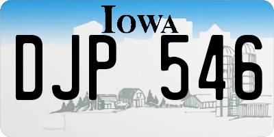 IA license plate DJP546