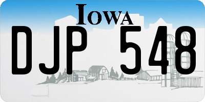 IA license plate DJP548