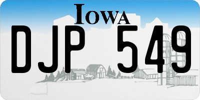 IA license plate DJP549