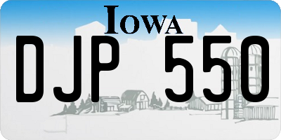 IA license plate DJP550