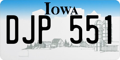 IA license plate DJP551