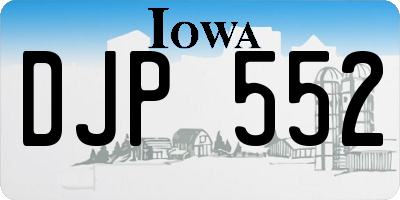 IA license plate DJP552