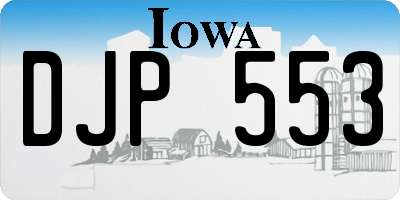 IA license plate DJP553