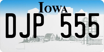 IA license plate DJP555