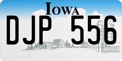 IA license plate DJP556