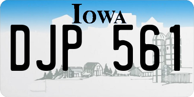 IA license plate DJP561