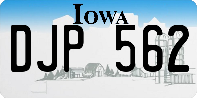 IA license plate DJP562