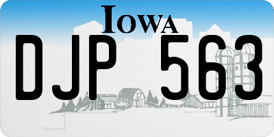 IA license plate DJP563