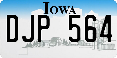 IA license plate DJP564