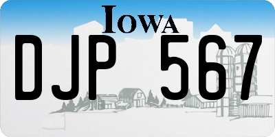 IA license plate DJP567