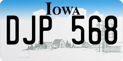 IA license plate DJP568