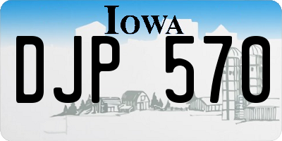 IA license plate DJP570