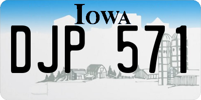 IA license plate DJP571