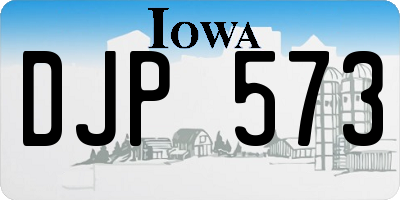 IA license plate DJP573