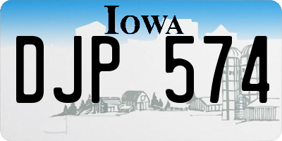 IA license plate DJP574