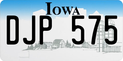IA license plate DJP575