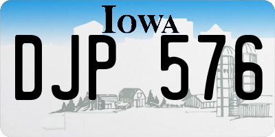 IA license plate DJP576