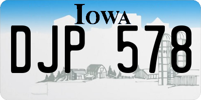 IA license plate DJP578