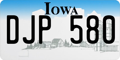 IA license plate DJP580
