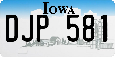 IA license plate DJP581