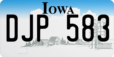 IA license plate DJP583