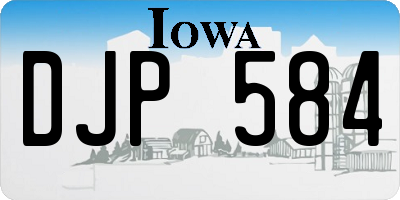 IA license plate DJP584