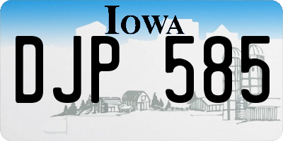IA license plate DJP585