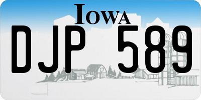 IA license plate DJP589