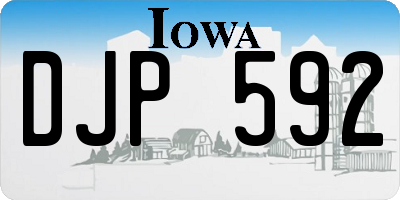 IA license plate DJP592