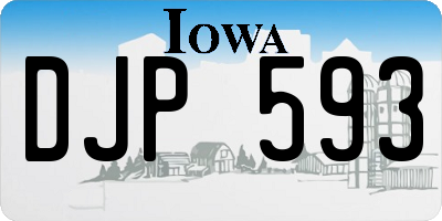 IA license plate DJP593