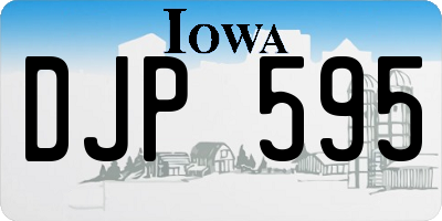 IA license plate DJP595
