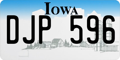IA license plate DJP596