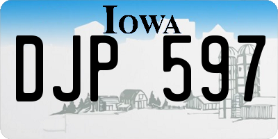 IA license plate DJP597