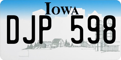 IA license plate DJP598