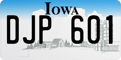 IA license plate DJP601