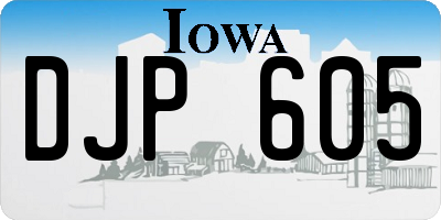 IA license plate DJP605