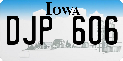 IA license plate DJP606