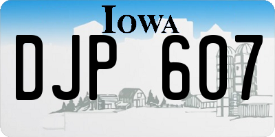 IA license plate DJP607