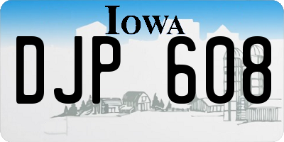 IA license plate DJP608