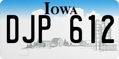 IA license plate DJP612
