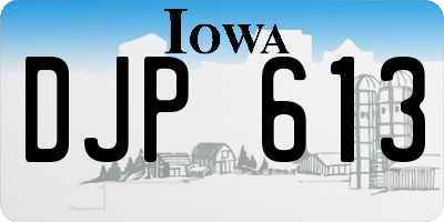 IA license plate DJP613