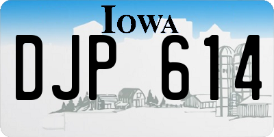 IA license plate DJP614