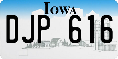 IA license plate DJP616