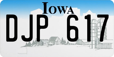 IA license plate DJP617