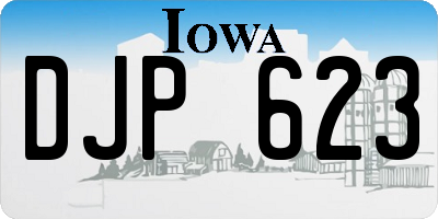 IA license plate DJP623