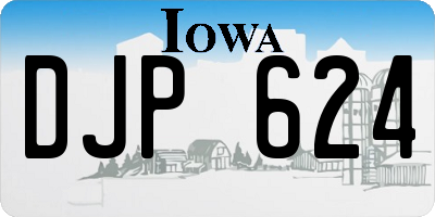 IA license plate DJP624