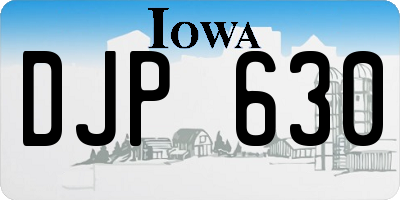 IA license plate DJP630